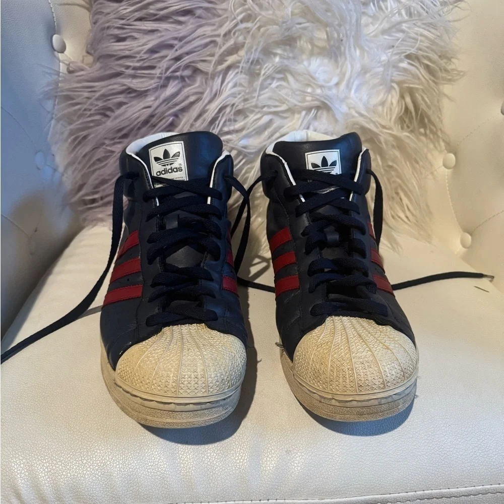 Adidas Black and Red Sneakers